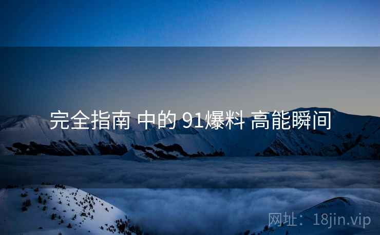 完全指南 中的 91爆料 高能瞬间