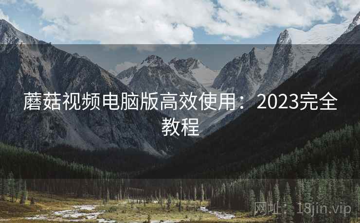 蘑菇视频电脑版高效使用：2023完全教程