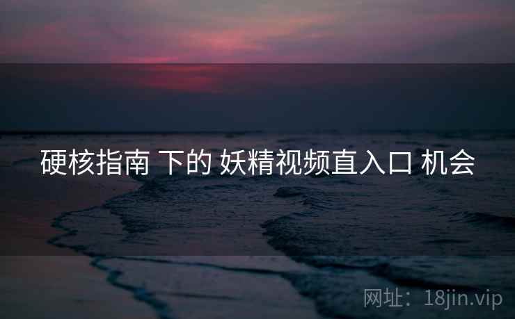 硬核指南 下的 妖精视频直入口 机会