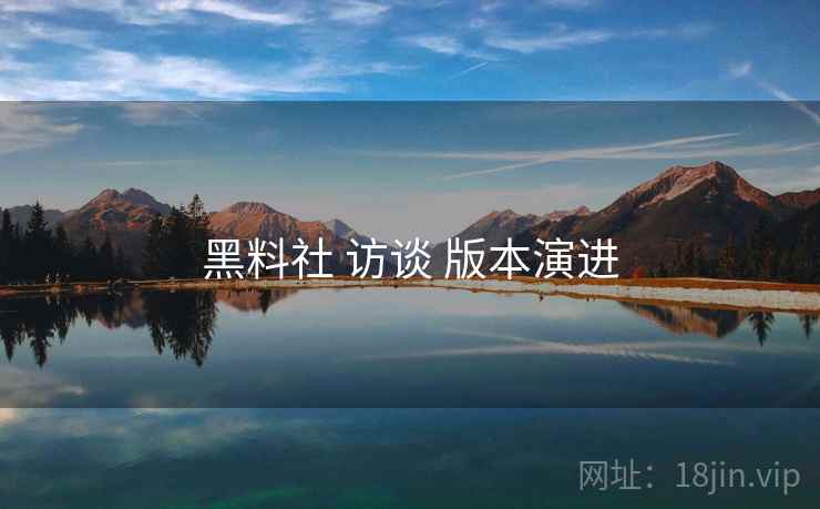 黑料社 访谈 版本演进