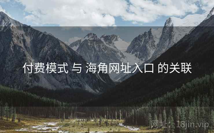 付费模式 与 海角网址入口 的关联