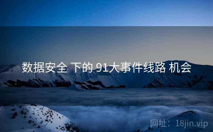 数据安全 下的 91大事件线路 机会