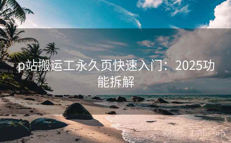 p站搬运工永久页快速入门：2025功能拆解